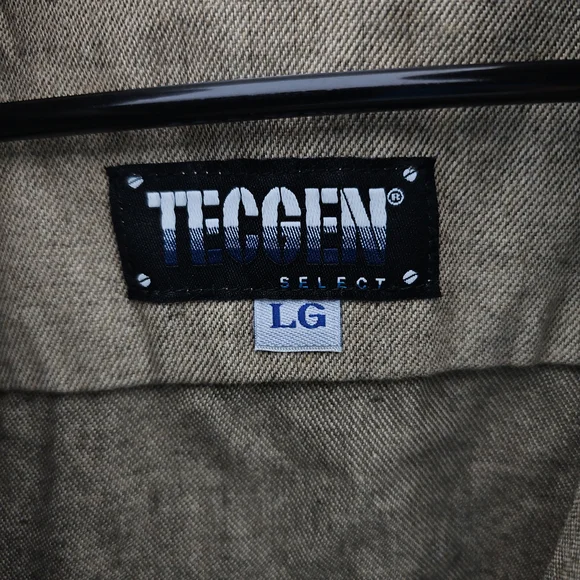 Men's Beige Casual Button Down Shirt FR FLAME RESISTANT - Picture 2 of 6